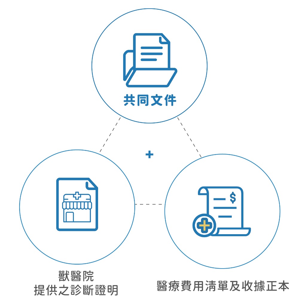 醫療費用(Mobile)應備文件為共同文件、診斷證明、醫療費用清單及收據正本